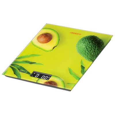 Ваги Ardesto кухонні Avocado, 5кг, AAAx2 в комплекті, скло, багатокольоровий (SCK-893AVOCADO) Ваги Ardesto кухонні Avocado, 5кг, AAAx2 в комплекті, скло, багатокольоровий (SCK-893AVOCADO)