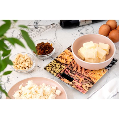 Ваги Ardesto кухонні Pasta, 5кг, AAAx2 в комплекті, скло, багатокольоровий (SCK-893PASTA) Ваги Ardesto кухонні Pasta, 5кг, AAAx2 в комплекті, скло, багатокольоровий (SCK-893PASTA)