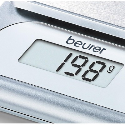 Ваги Beurer кухонні, 3кг, СR2032x1 в комплекті, метал, сірий (KS_22) Ваги Beurer кухонні, 3кг, СR2032x1 в комплекті, метал, сірий (KS_22)