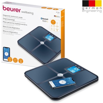 Ваги Beurer підлогові, 180кг, підкл. до смартфону, сенс. керув., аналіз тіла, AAAх4 в комплекті, скло, чорний (BF_950_BLACK) Ваги Beurer підлогові, 180кг, підкл. до смартфону, сенс. керув., аналіз тіла, AAAх4 в комплекті, скло, чорний (BF_950_BLACK)