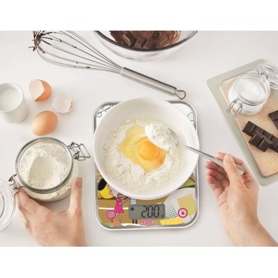 Ваги Tefal кухонні Optiss Decor, 5кг, AAAx2 в комплекті, скло, різнокольоровий (BC5125V1) Ваги Tefal кухонні Optiss Decor, 5кг, AAAx2 в комплекті, скло, різнокольоровий (BC5125V1)