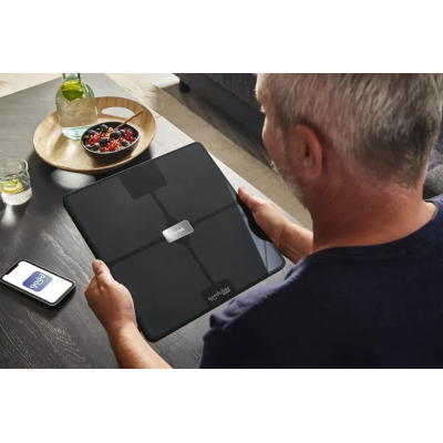 Ваги Tefal підлогові Body Fat Goodvibes Health, 180кг, 1 х Li-ion, кабель USB в комплекті, скло, чорний (BM9670S1) Ваги Tefal підлогові Body Fat Goodvibes Health, 180кг, 1 х Li-ion, кабель USB в комплекті, скло, чорний (BM9670S1)