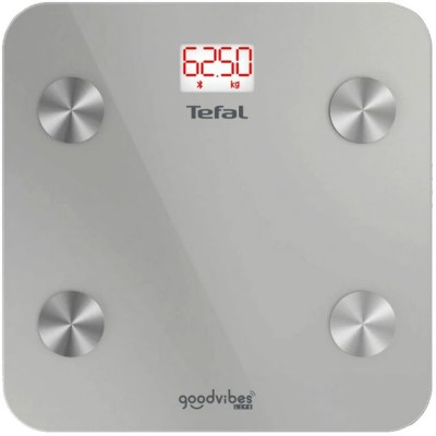 Ваги Tefal підлогові Goodvibes Life, 160кг, Bluetooth, AAAx3 в комплекті, скло, сірий (BM9600S1) Ваги Tefal підлогові Goodvibes Life, 160кг, Bluetooth, AAAx3 в комплекті, скло, сірий (BM9600S1)