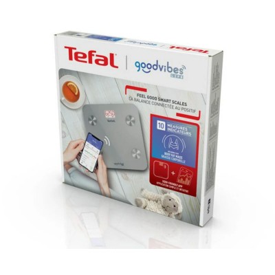 Ваги Tefal підлогові Goodvibes Life, 160кг, Bluetooth, AAAx3 в комплекті, скло, сірий (BM9600S1) Ваги Tefal підлогові Goodvibes Life, 160кг, Bluetooth, AAAx3 в комплекті, скло, сірий (BM9600S1)