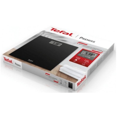 Ваги Tefal підлогові Premiss, 150кг, CR2032x1 в комплекті, скло, чорний (PP1400V0) Ваги Tefal підлогові Premiss, 150кг, CR2032x1 в комплекті, скло, чорний (PP1400V0)