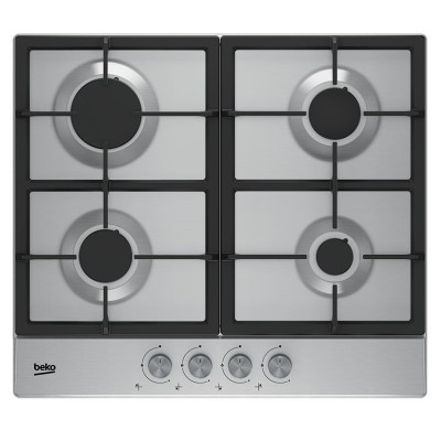 Варильна поверхня Beko газова, 60см, чавун, нерж (HIAG64225SX)