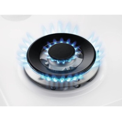 Варильна поверхня Electrolux газова на склі, 60см, чавун, білий (KGG64362W)