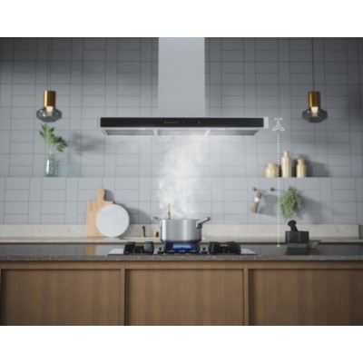 Варильна поверхня Electrolux газова на склі, 60см, чавун, електрон. керування, Hob2Hood, чорний (KGG643753K)