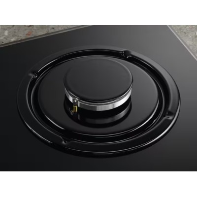 Варильна поверхня Electrolux газова на склі, 60см, чавун, чорний (KGG64362K)