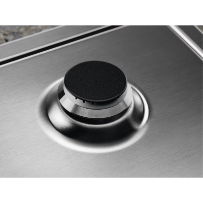 Варильна поверхня Electrolux газова, 60см, чавун, нерж (EGS6436SX)
