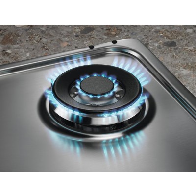 Варильна поверхня Electrolux газова, 60см, чавун, нерж (EGS6436SX)