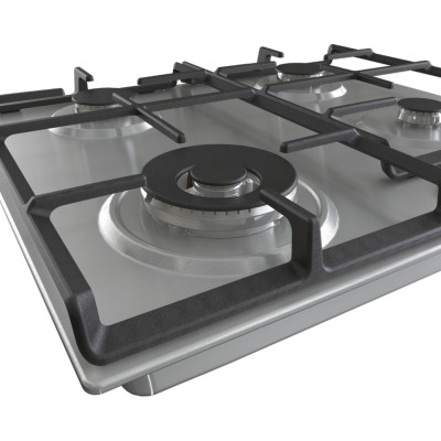 Варильна поверхня Gorenje газова, 60см, чавун, конфорка Wok, нерж (GW641EBX)