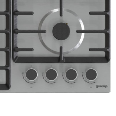 Варильна поверхня Gorenje газова, 60см, чавун, нерж (GW642ABX)