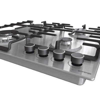 Варильна поверхня Gorenje газова, 60см, чавун, нерж (GW642ABX)