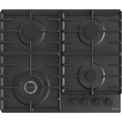 Варильна поверхня Gorenje газова, 60см, чавун, чорний (GW642SYB)