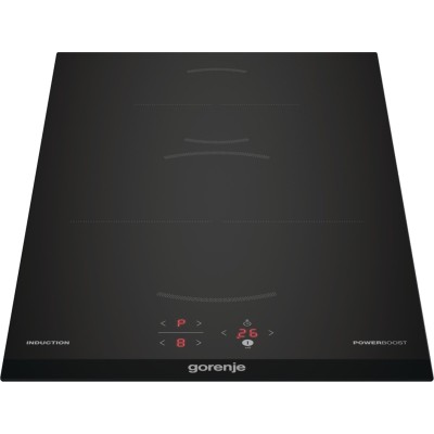 Варильна поверхня Gorenje індукційна, 30см, Доміно, PowerBoost, TouchControl, поєднання конфорок, чорний (GI3201BC)