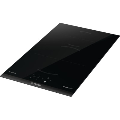Варильна поверхня Gorenje індукційна, 30см, Доміно, PowerBoost, TouchControl, поєднання конфорок, чорний (GI3201BC)