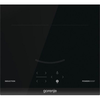 Варильна поверхня Gorenje індукційна, 30см, Доміно, PowerBoost, TouchControl, поєднання конфорок, чорний (GI3201BC)
