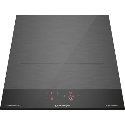 Варильна поверхня Gorenje індукційна, 30см, Доміно, PowerBoost, поєднання конфорок, чорний (GI3201SYBSC)