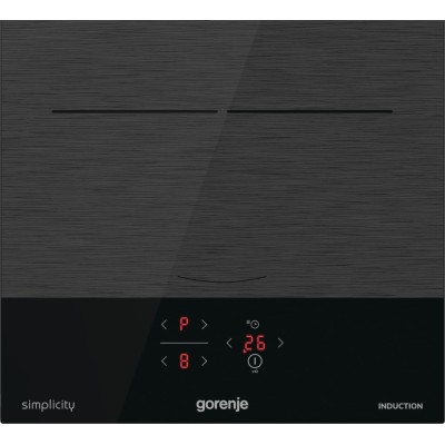 Варильна поверхня Gorenje індукційна, 30см, Доміно, PowerBoost, поєднання конфорок, чорний (GI3201SYBSC)