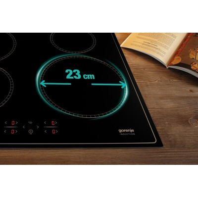 Варильна поверхня Gorenje індукційна, 60см, PowerBoost, TouchControl, StayWarm, блокування від дітей, чорний (GI6401CLBSC)