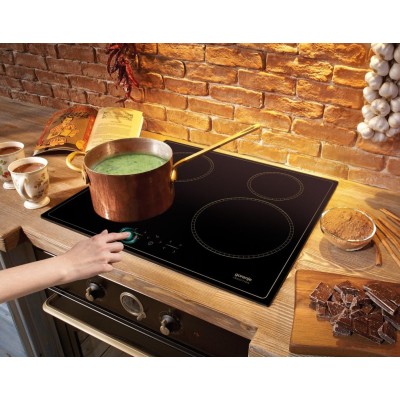 Варильна поверхня Gorenje індукційна, 60см, PowerBoost, TouchControl, StayWarm, блокування від дітей, чорний (GI6401CLBSC)