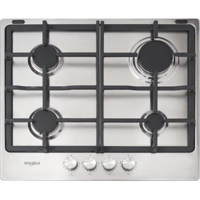 Варильна поверхня Whirlpool газова, 60см, чавун, турбо-конфорка, нерж (TKRL660IX) Варильна поверхня Whirlpool газова, 60см, чавун, турбо-конфорка, нерж (TKRL660IX)
