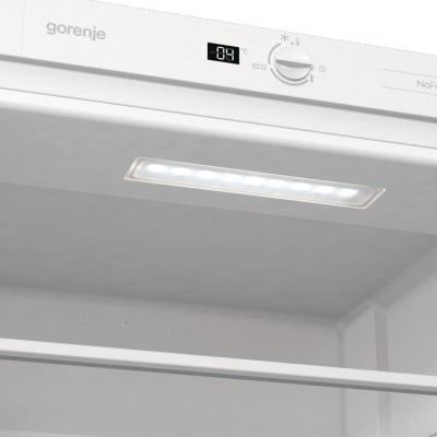 Вбуд. холодильник з мороз. камерою Gorenje, 177х55х54см, 2 двері, 180(68)л, А+, NF+, Зона св-ті, Внутр. Диспл, Білий (NRKI418EE1 Вбуд. холодильник з мороз. камерою Gorenje, 177х55х54см, 2 двері, 180(68)л, А+, NF+, Зона св-ті, Внутр. Диспл, Білий (NRKI418EE1