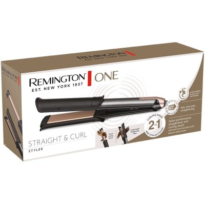 Випрямляч 2в1 Remington One Straight&Curl, 2в1 випрямляч та плойка, темп.режимів-5, 150-230С, кейс та рукавичка в комплекті, кер Випрямляч 2в1 Remington One Straight&Curl, 2в1 випрямляч та плойка, темп.режимів-5, 150-230С, кейс та рукавичка в комплекті, кер