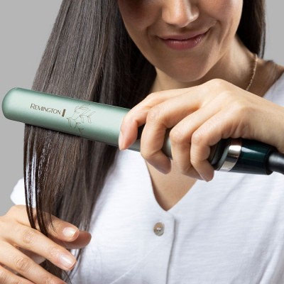 Випрямляч Remington Botanicals, >300Вт, темп.режимів-10, 150-230С, дисплей, кераміка, сіро-зелений (S5860) Випрямляч Remington Botanicals, >300Вт, темп.режимів-10, 150-230С, дисплей, кераміка, сіро-зелений (S5860)