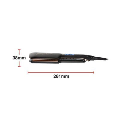 Випрямляч Remington PROluxe Midnight Wide Plate Straightener, темп.режимов-9, 150-230С, чохол, дісплей, кераміка, чорний (S9150B Випрямляч Remington PROluxe Midnight Wide Plate Straightener, темп.режимов-9, 150-230С, чохол, дісплей, кераміка, чорний (S9150B