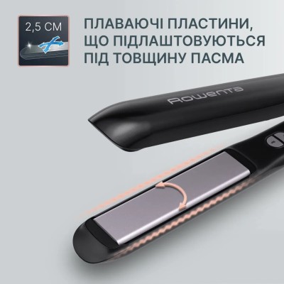 Випрямляч Rowenta Optiliss +, >240Вт, темп.режимів-10, 140-230С, кераміка, турмалін, чорний (SF3320F0) Випрямляч Rowenta Optiliss +, >240Вт, темп.режимів-10, 140-230С, кераміка, турмалін, чорний (SF3320F0)
