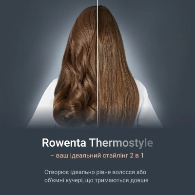 Випрямляч Rowenta Thermostyle, темп.режимів-5, 150-230С, дисплей, іонізація, кераміка, титан, чорно-сірий (SF7120E0) Випрямляч Rowenta Thermostyle, темп.режимів-5, 150-230С, дисплей, іонізація, кераміка, титан, чорно-сірий (SF7120E0)