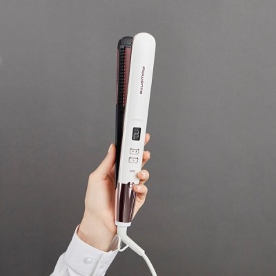 Випрямляч Rowenta Volumizer, >240Вт, темп.режимів-8, 140-210С, дисплей, іонізація, кераміка, біло-рожевий (SF4655F0) Випрямляч Rowenta Volumizer, >240Вт, темп.режимів-8, 140-210С, дисплей, іонізація, кераміка, біло-рожевий (SF4655F0)