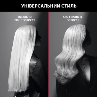 Випрямляч Rowenta x Karl Lagerfeld Optiliss, >240Вт, темп.режимів-10, 130-230С, іонізація, кераміка, турмалін , чорний (SF323LF0