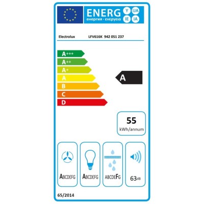 Витяжка Electrolux вертикальна, 60см, 700м куб год., Hob2Hood, чорний (LFV616K) Витяжка Electrolux вертикальна, 60см, 700м куб год., Hob2Hood, чорний (LFV616K)