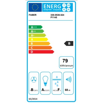 Витяжка Faber похила, 55см, 1219м.куб/год, Steelmax Ev8 Led Bk A55, чеорний/нерж