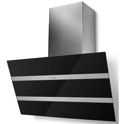 Витяжка Faber похила, 80см, 1219м.куб/год, Steelmax Ev8 Led Bk A80, чорний/нерж
