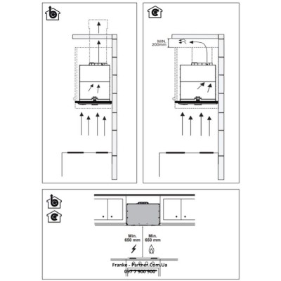Витяжка Franke вбудовувана 70см, 1120м.куб/год, Box Flush Evo FBFE BK MATT A70, чорний