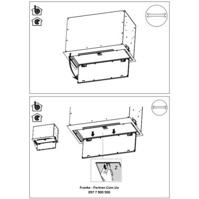 Витяжка Franke вбудовувана 70см, 1120м.куб/год, Box Flush Evo FBFE BK MATT A70, чорний