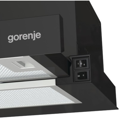 Витяжка Gorenje телескопічна, 60см, 350м.куб/год, чорний (TH60E3B)