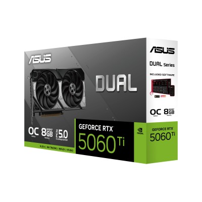 Відеокарта ASUS GeForce RTX 5060 Ti 8GB GDDR7 OC DUAL-RTX5060TI-O8G (90YV0MP2-M0NA00) Відеокарта ASUS GeForce RTX 5060 Ti 8GB GDDR7 OC DUAL-RTX5060TI-O8G (90YV0MP2-M0NA00)