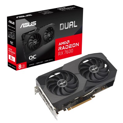 Відеокарта ASUS Radeon RX 7600 8GB GDDR6 DUAL OC EVO DUAL-RX7600-O8G-EVO (90YV0LD0-M0NA00) Відеокарта ASUS Radeon RX 7600 8GB GDDR6 DUAL OC EVO DUAL-RX7600-O8G-EVO (90YV0LD0-M0NA00)