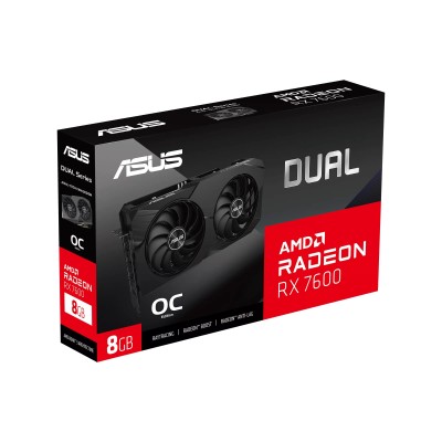 Відеокарта ASUS Radeon RX 7600 8GB GDDR6 DUAL OC EVO DUAL-RX7600-O8G-EVO (90YV0LD0-M0NA00) Відеокарта ASUS Radeon RX 7600 8GB GDDR6 DUAL OC EVO DUAL-RX7600-O8G-EVO (90YV0LD0-M0NA00)