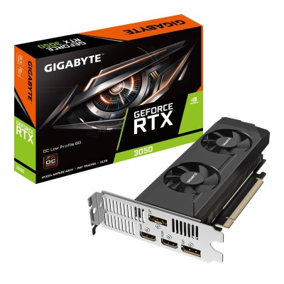 Відеокарта GIGABYTE GeForce RTX 3050 6GB GDDR6 OC Low Profile (GV-N3050OC-6GL) Відеокарта GIGABYTE GeForce RTX 3050 6GB GDDR6 OC Low Profile (GV-N3050OC-6GL)