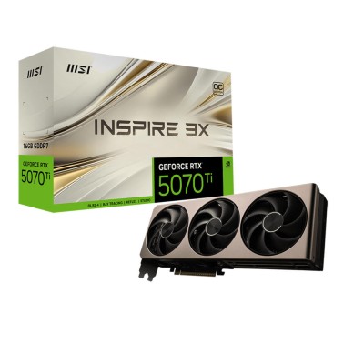 Відеокарта MSI GeForce RTX 5070 Ti 16GB GDDR7 INSPIRE 3X OC (912-V531-281) Відеокарта MSI GeForce RTX 5070 Ti 16GB GDDR7 INSPIRE 3X OC (912-V531-281)