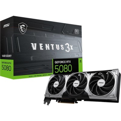 Відеокарта MSI GeForce RTX 5080 16GB GDDR7 VENTUS 3X OC (912-V531-264) Відеокарта MSI GeForce RTX 5080 16GB GDDR7 VENTUS 3X OC (912-V531-264)