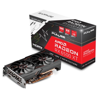 Відеокарта SAPPHIRE Radeon RX 6500 XT 8GB GDDR6 PULSE GAMING OC (11314-08-20G) Відеокарта SAPPHIRE Radeon RX 6500 XT 8GB GDDR6 PULSE GAMING OC (11314-08-20G)