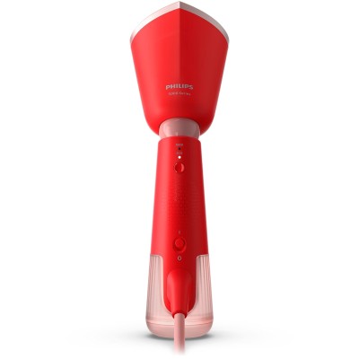 Відпарювач Philips компактний Series 5000, 1400Вт, 120мл, паровий удар -24гр, складана ручка, чохол-рукавичка, пластик, червоний Відпарювач Philips компактний Series 5000, 1400Вт, 120мл, паровий удар -24гр, складана ручка, чохол-рукавичка, пластик, червоний