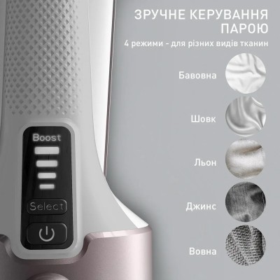 Відпарювач Tefal компактний Pure Force 2в1, 1800Вт, 180мл, постійна пара - 35гр, керам. підошва, білий (DT8720E0) Відпарювач Tefal компактний Pure Force 2в1, 1800Вт, 180мл, постійна пара - 35гр, керам. підошва, білий (DT8720E0)